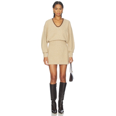 Alexis COLBY 裙子 棕黄色REVOLVE小众新款