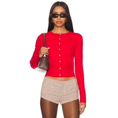 [春节穿搭]Lovers and Friends开衫红色针织上衣内搭REVOLVE保暖