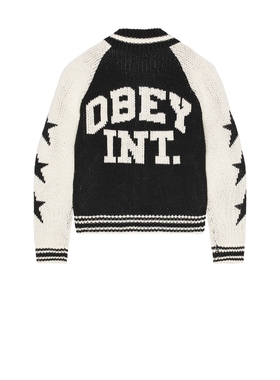 [春季新品]Obey COWICHAN 毛衣 黑色羊毛衫REVOLVE小众冬季保暖