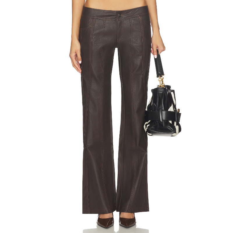 OW Collection JADE 长裤 巧克力色 美式休闲风REVOLVE小众新款