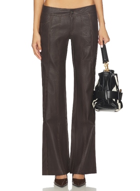 OW Collection JADE 长裤 巧克力色 美式休闲风REVOLVE小众新款