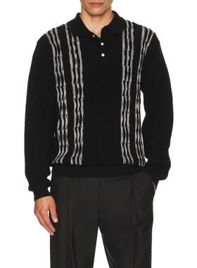 Beams Plus POLO 衫 黑色REVOLVE小众新款