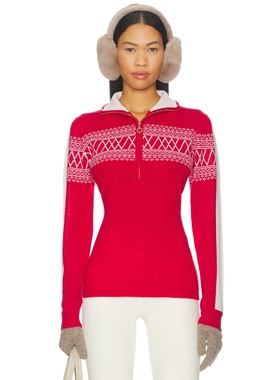 We Norwegians SIGNATURE 1/4 拉链 红色REVOLVE小众新款