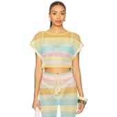 春季 Yellow 新品 RENEE Blue 上装 辣妹风REVOLVE小众新款