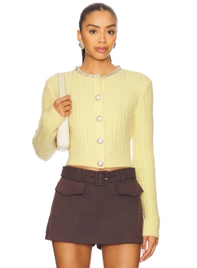 self-portrait 羊驼呢羊毛衫 黄色REVOLVE小众新款