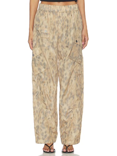 Ganni PRINTED FLYWEIGHT NYLON RELAXED ELASTIC 长裤 26春夏新