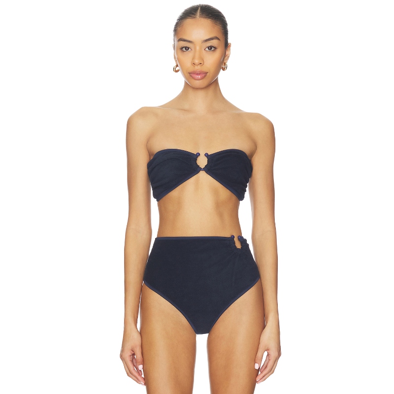 Johanna Ortiz SEAWATERS 比基尼文胸上装 藏青色 y2k辣妹风REVOL