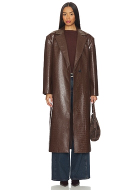 LAMARQUE EBBA 大衣 黑色老钱风REVOLVE小众新款