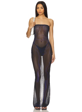 Di Petsa VENUS SHELL MESH 裙子 黑色REVOLVE小众新款
