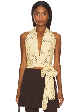 [春季新品]With Jean RENDEZVOUS 上装奶油色REVOLVE小众