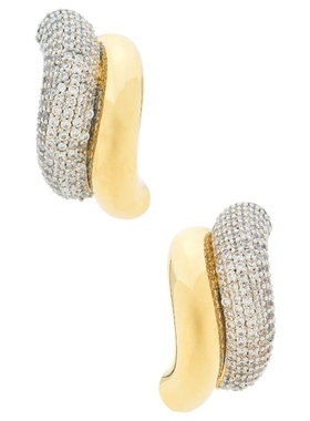 Eddie Borgo PAV TWO TONE TORSADE 铆钉耳饰 Metallic Silver, M