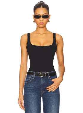 Susana Monaco ESSENTIAL 低背坦克背心式丁字背连体衣 黑色 y2k