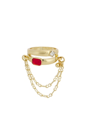 petit moments RITUAL 标志风戒指 revolve小众新款