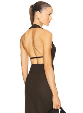 [冬季新品]SAU LEE NOMI 绒面革上衣 棕色REVOLVE小众