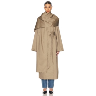 风衣米色老钱风系带收腰外套REVOLVE小众新款 长款 YUNA EAVES