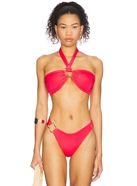 CIN CIN LOCKET 比基尼文胸上装 红色 y2k辣妹风REVOLVE小众新款