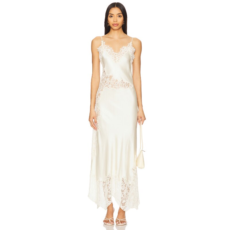 House of Harlow 1960米白色连衣裙短款法式风早秋新品REVOLVE