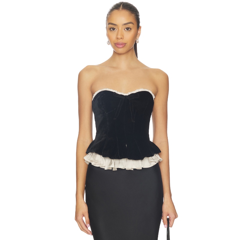 LPA LAURETTA 上装 黑色 y2k辣妹风REVOLVE小众新款