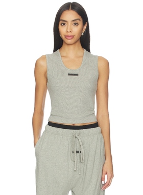 Fear of God ESSENTIALS 上装极简灰色修身内搭背心REVOLVE新款