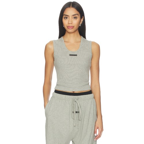 Fear of God ESSENTIALS 上装极简灰色修身内搭背心REVOLVE新款