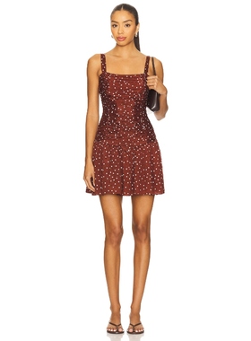 [冬季新品]SAYLOR POSY 裙子 棕色REVOLVE小众