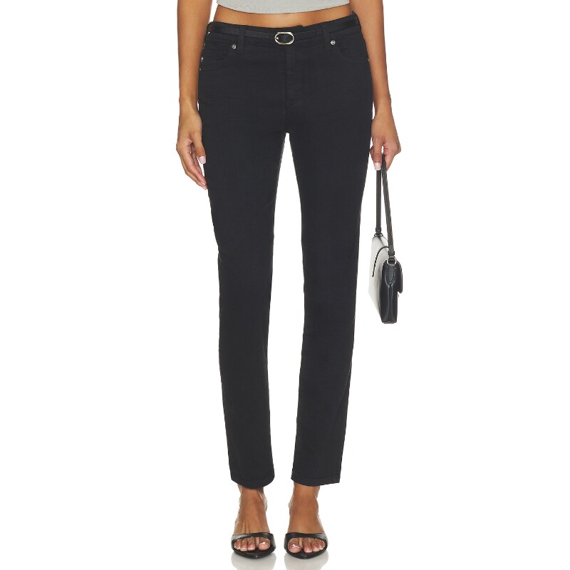 AG Jeans黑色裤装牛仔通勤风秋冬新品修身高腰牛仔裤REVOLVE