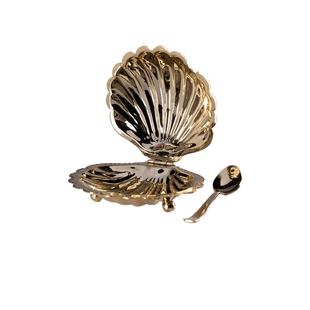 The Favorites CAP FERRAT FAN SHELL LIDDED BOWL WITH SPOON CA