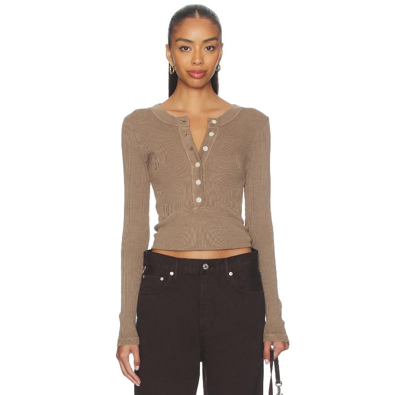 Citizens of Humanity VARRA T恤 灰褐色小众新款