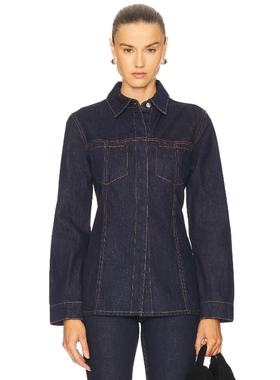 GRLFRND DREW 夹克 蓝色 美式休闲风REVOLVE小众新款