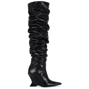 THE KNEE 靴子 Schutz 女款 OVER 黑色 REVOLVE小 SIENA