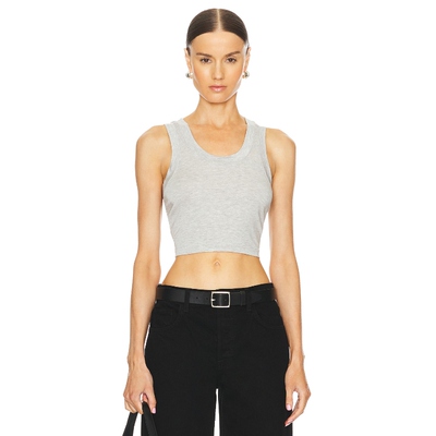 Norma Kamali CROPPED RACER T恤淡灰色REVOLVE小众新款