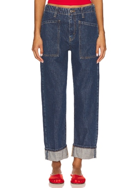 RE/DONE THE BENDER 直筒 蓝色 美式复古风REVOLVE小众新款