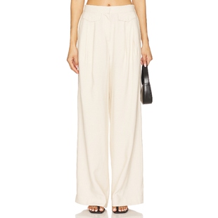 EVE简约风奶油色阔腿长裤 SOVERE 新品 REVOLVE 春季