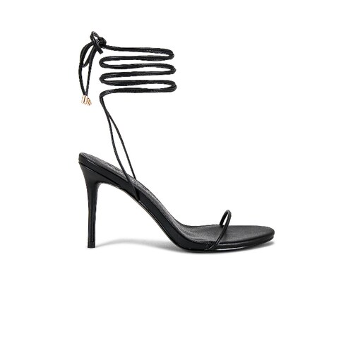 FEMME LA黑色皮革凉鞋简约风细跟通勤女鞋早秋新品REVOLVE