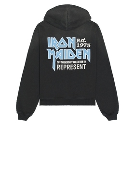 [冬季新品]REPRESENT IRON MAIDEN 连帽衫 黑色REVOLVE小众