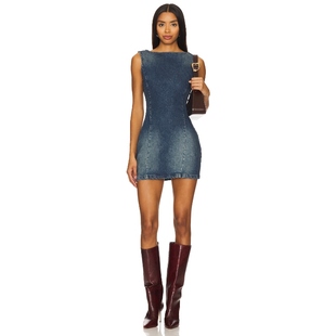 裙子蓝色REVOLVE小众新款 NICO Denim