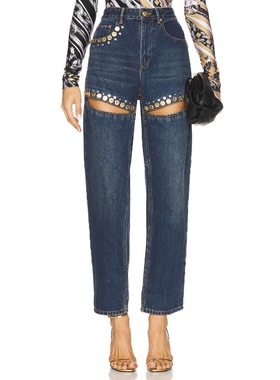 [冬季新品]AREA 牛仔裤 蓝色REVOLVE小众