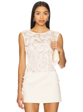 Georgia Hardinge SPIRAL 上装 象牙白 y2k辣妹风REVOLVE小众新款