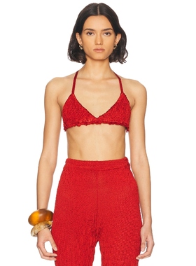 Maygel Coronel ATENEA 比基尼文胸上装 红色REVOLVE小众新款