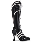 长筒靴子2风高跟鞋 黑白拼色女鞋 小众女鞋 NIIHAI revolve小众新款