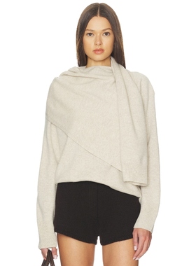 Vince Draped Crew Neck Top 奶油色 y2k辣妹风REVOLVE小众新款