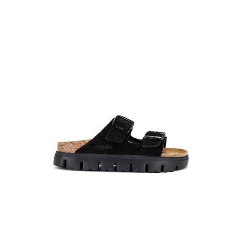BIRKENSTOCK 凉鞋黑色双扣厚底拖鞋舒适窄版女鞋REVOLVE小众新款