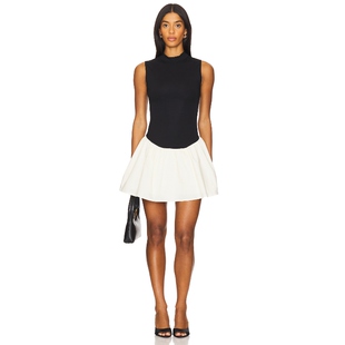 WeWoreWhat 经典通勤连衣裙拼接设计感短裙REVOLVE