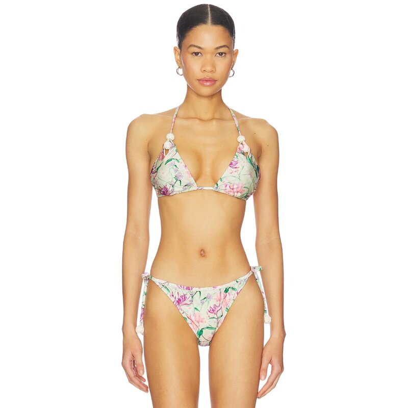 PatBO HONEY FLOWER LACE 三角形比基尼内衣 revolve小众新款 Gre