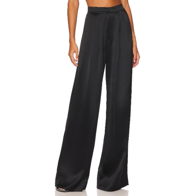 [春季新品]NONchalant Label PARIS 丝绸质感阔腿长裤黑色REVOLVE