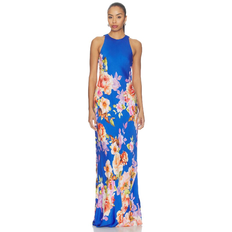 HEMANT AND NANDITA蓝色连衣裙短款法式风早秋新品REVOLVE