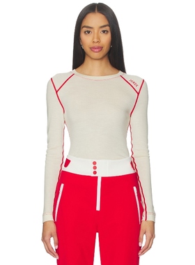 JORDE Zuri Baselayer Top 奶油色 运动复古风REVOLVE小众新款