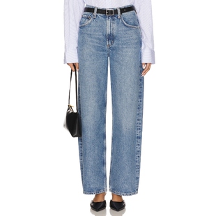 AGOLDE Low Curve 弯刀牛仔裤 蓝色 阔腿休闲REVOLVE