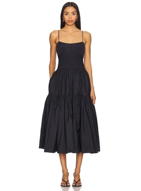 Cinq a Sept GINNY 中长款连衣裙女 黑色REVOLVE小众新款