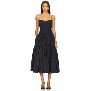 GINNY Sept 中长款 连衣裙女 Cinq 黑色REVOLVE小众新款